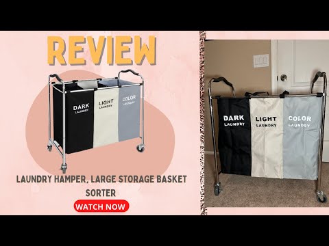 240L Laundry Hamper, Large Blanket Storage Basket Sorter 3 Section Bag Organizer Review