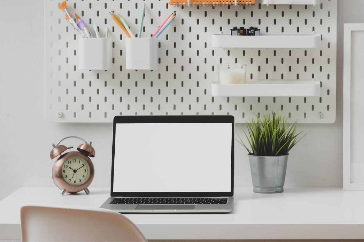 organized bedroom desk