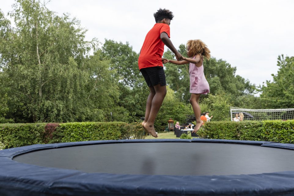 Jumping High on the Trampoline