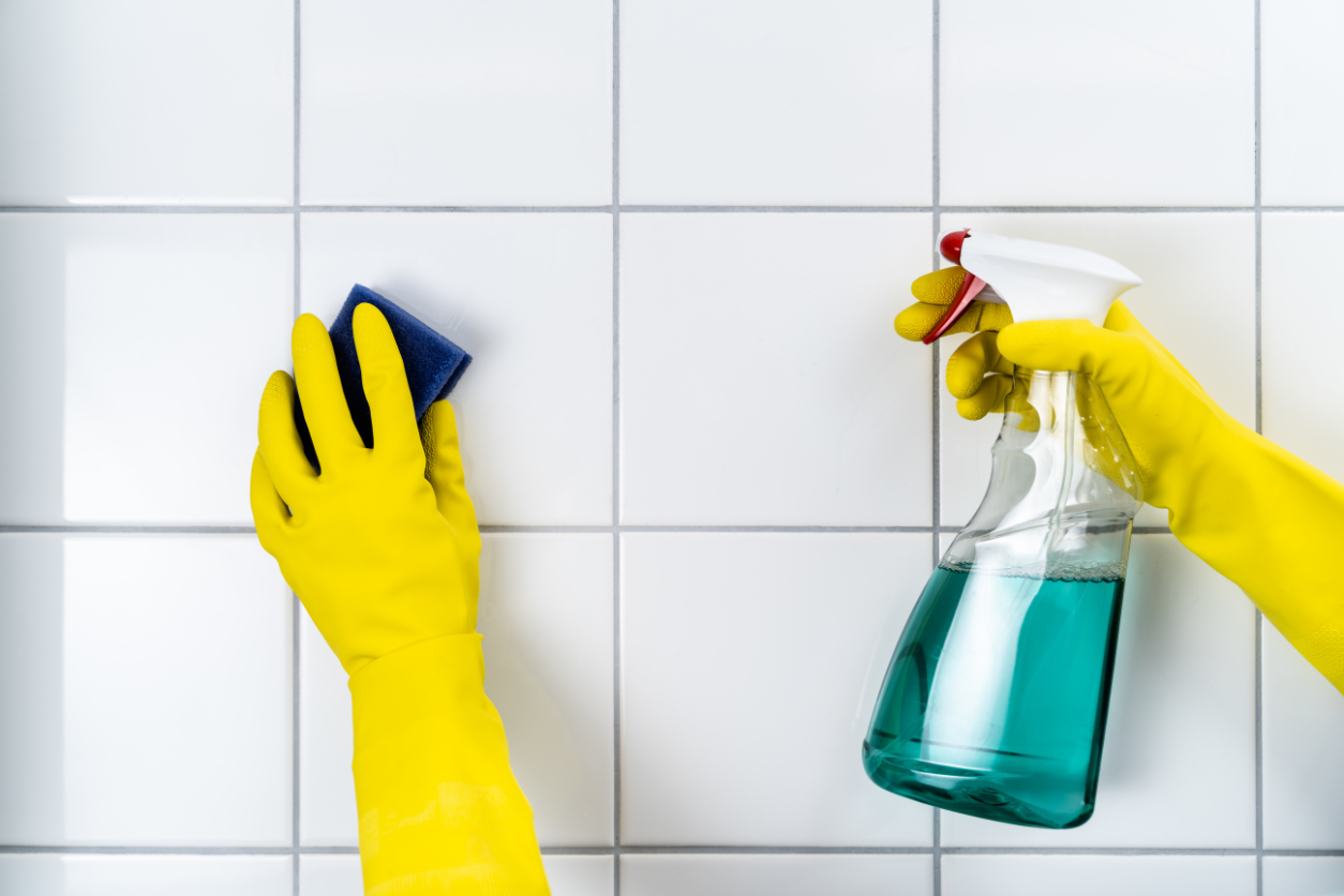 how to clean grout