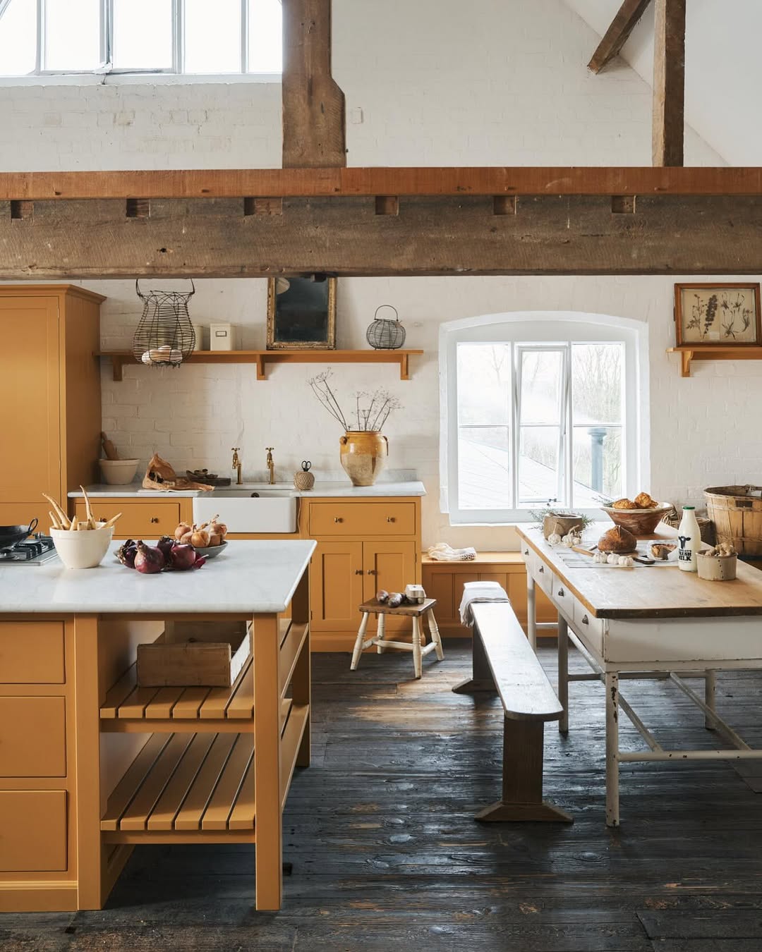 yellow kitchen